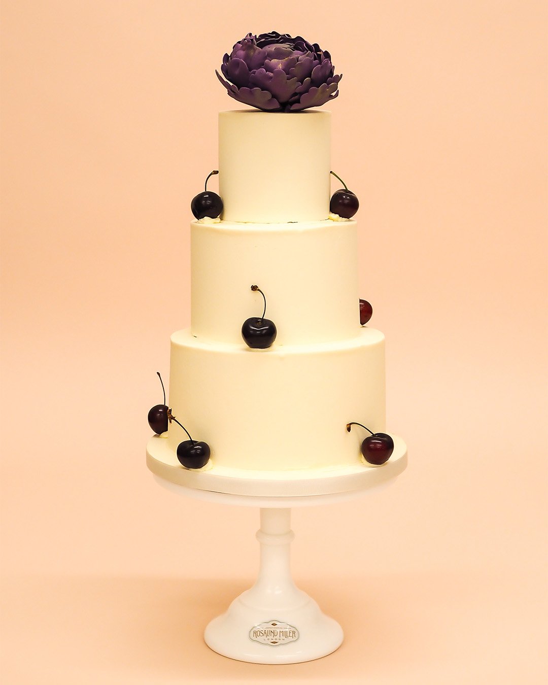 buttercream wedding cakes with fruits cherry