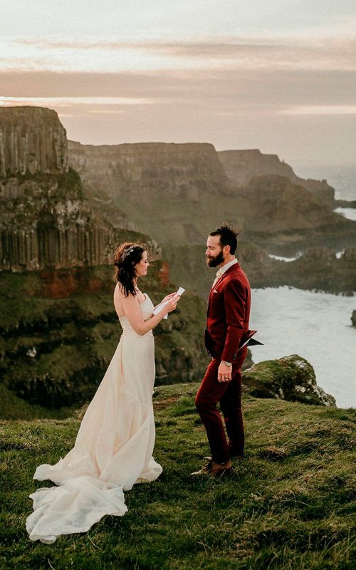 celtic wedding vows bride groom reading