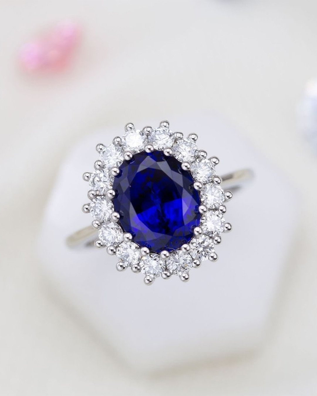 floral engagement rings oval cut engagement ring sapphire