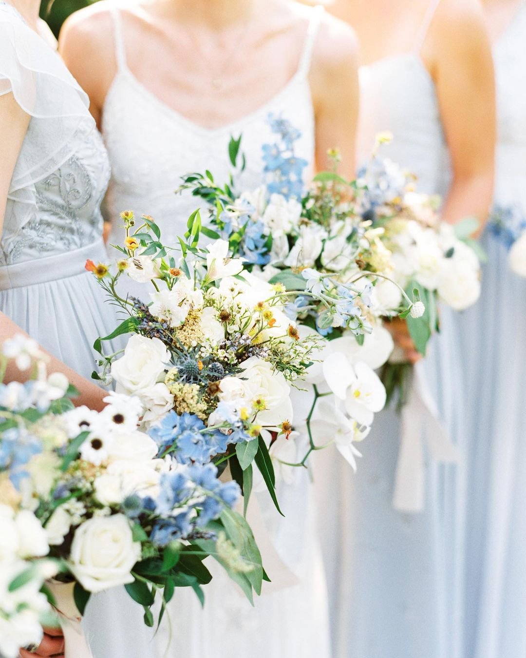gorgeous summer wedding bouquets white and blue ashleym_brown