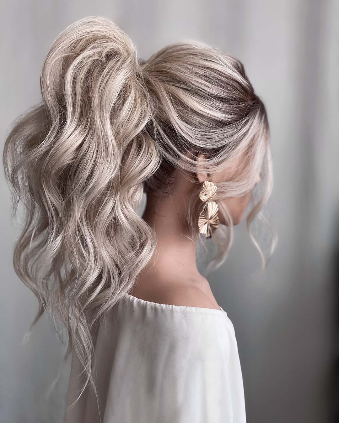 pony tail hairstyles wedding textured high simple kasia_fortuna