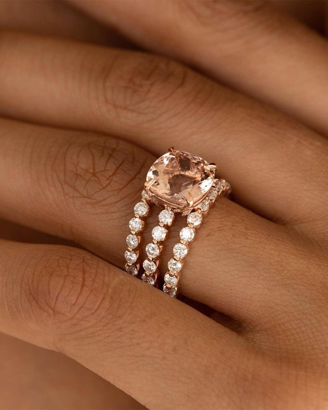 rose gold wedding rings simple engagement rings