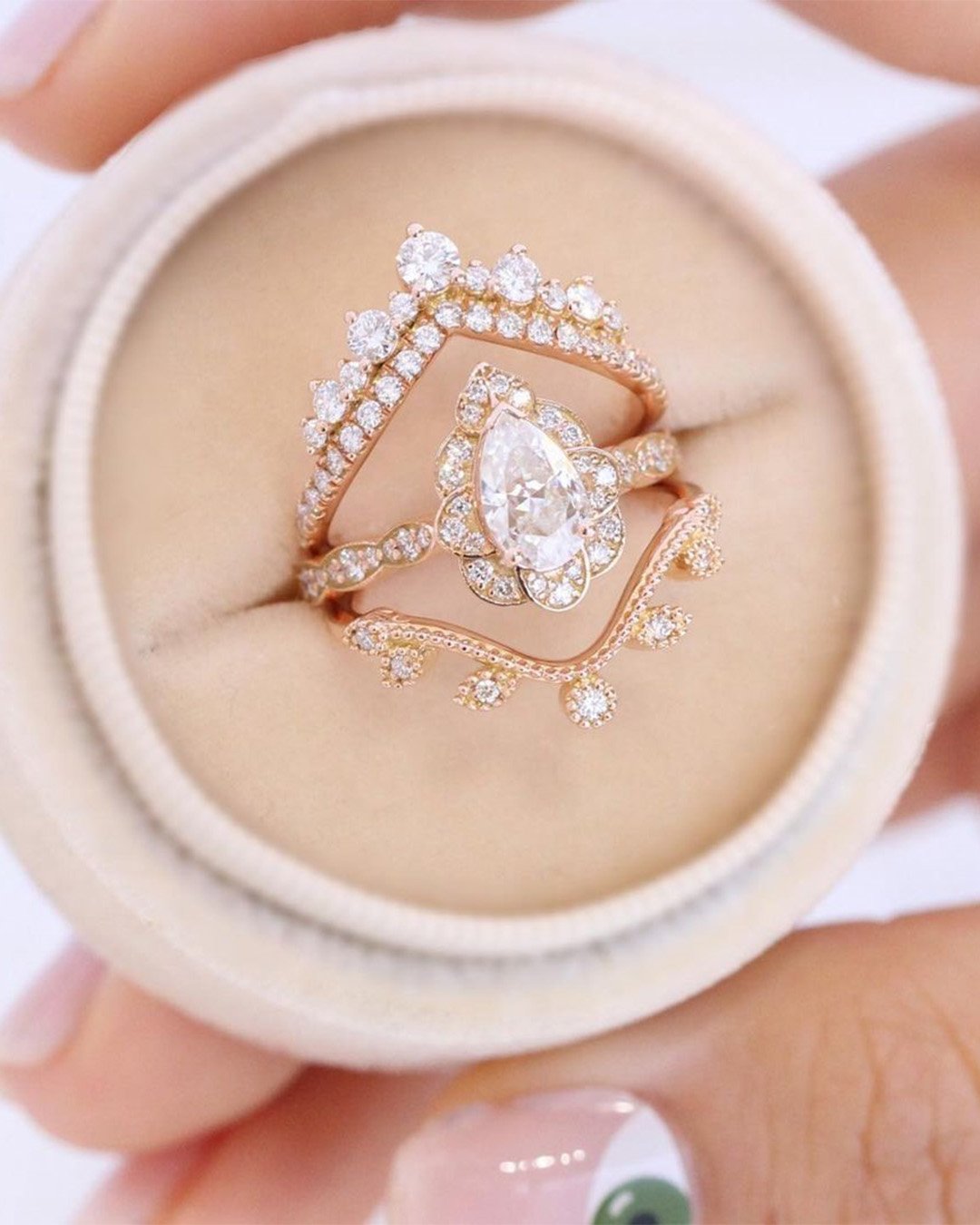 rose gold wedding rings vintage engagement rings