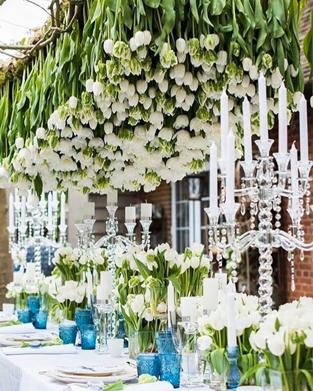 white wedding decoration ideas hanging tulps fionakellyphoto