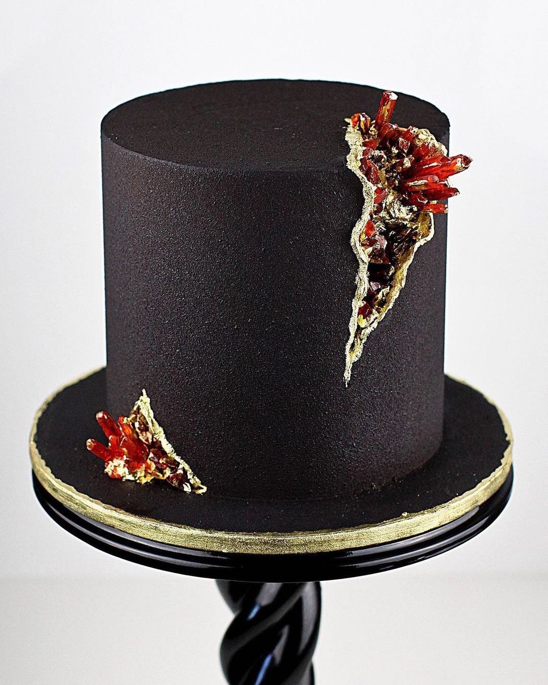 black wedding cake geode black cake mrs magrat
