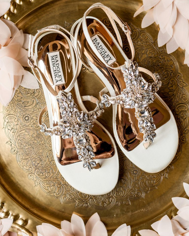 Comfortable Wedding Shoes Beaded Jeweled Beach Badgley Mischka 768x960 
