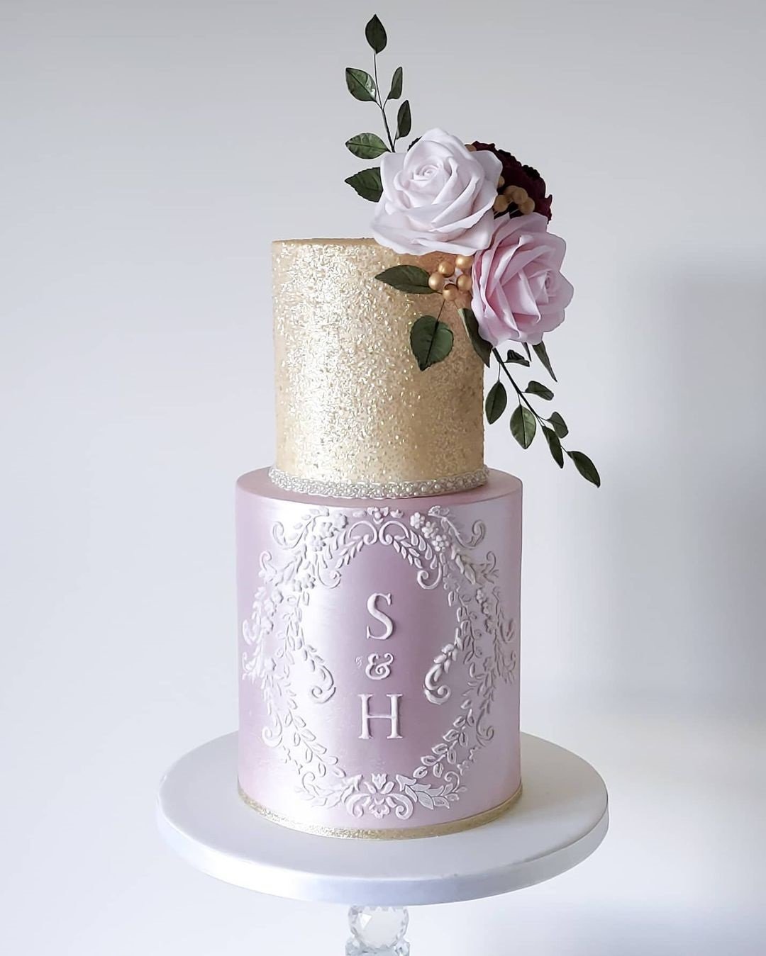 luxury wedding cakes sparkle cake with letters adn rosses cakesbyalisonfawkes