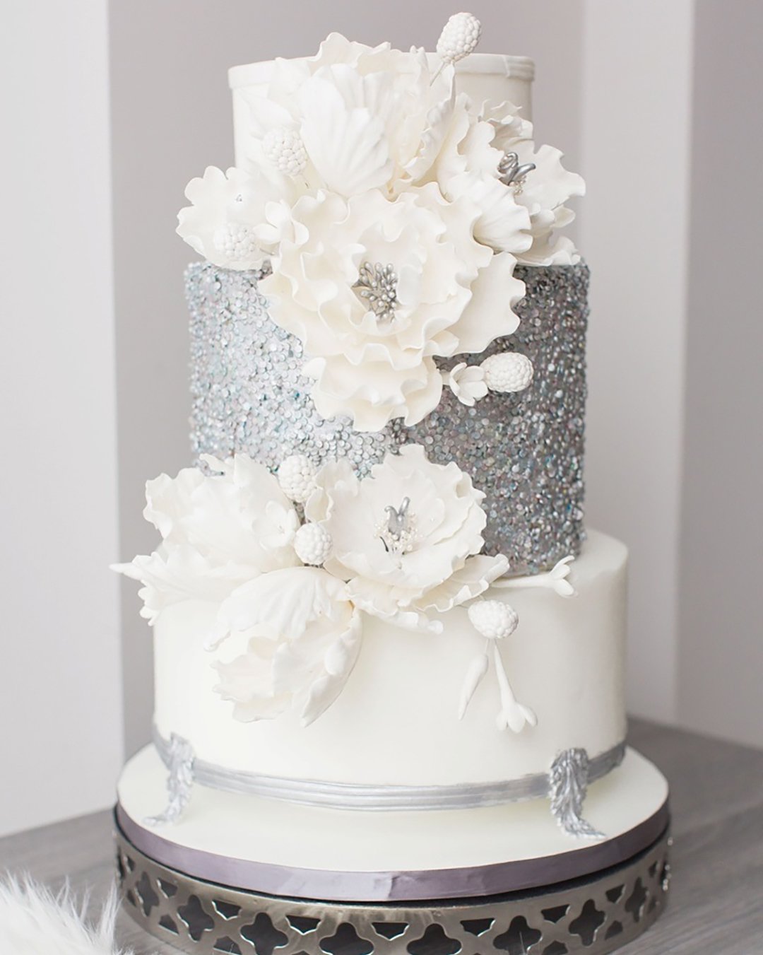 luxury wedding cakes sparkle wedding cake Brittany Lee Photography