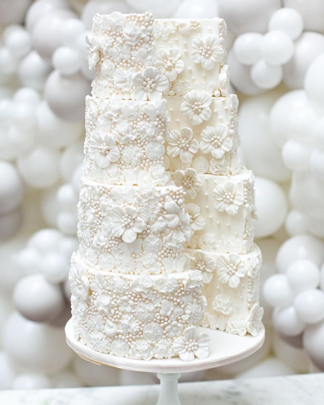 luxury wedding cakes white pearl cake elizabethscakeemporium