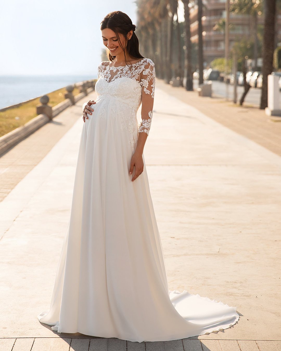 Maternity Wedding Dress with Accessories
