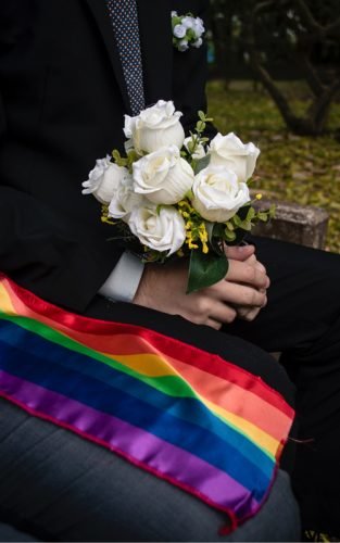 same sex wedding ideas rainbow