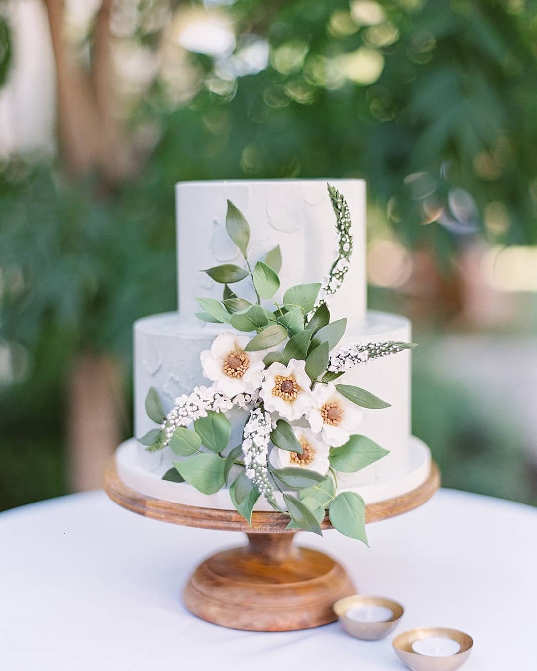 small wedding cakes cake wit greenery flourandflourish
