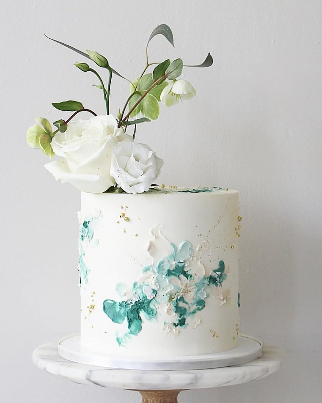 small wedding cakes tender white green cake soulcakeshop