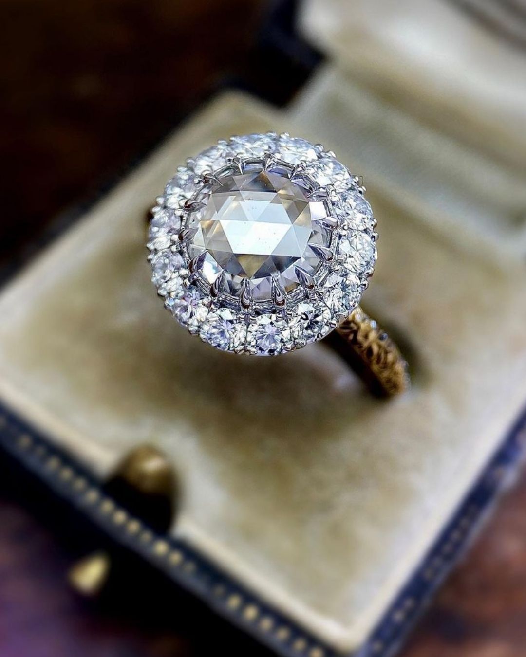 vintage engagement rings round cut rings