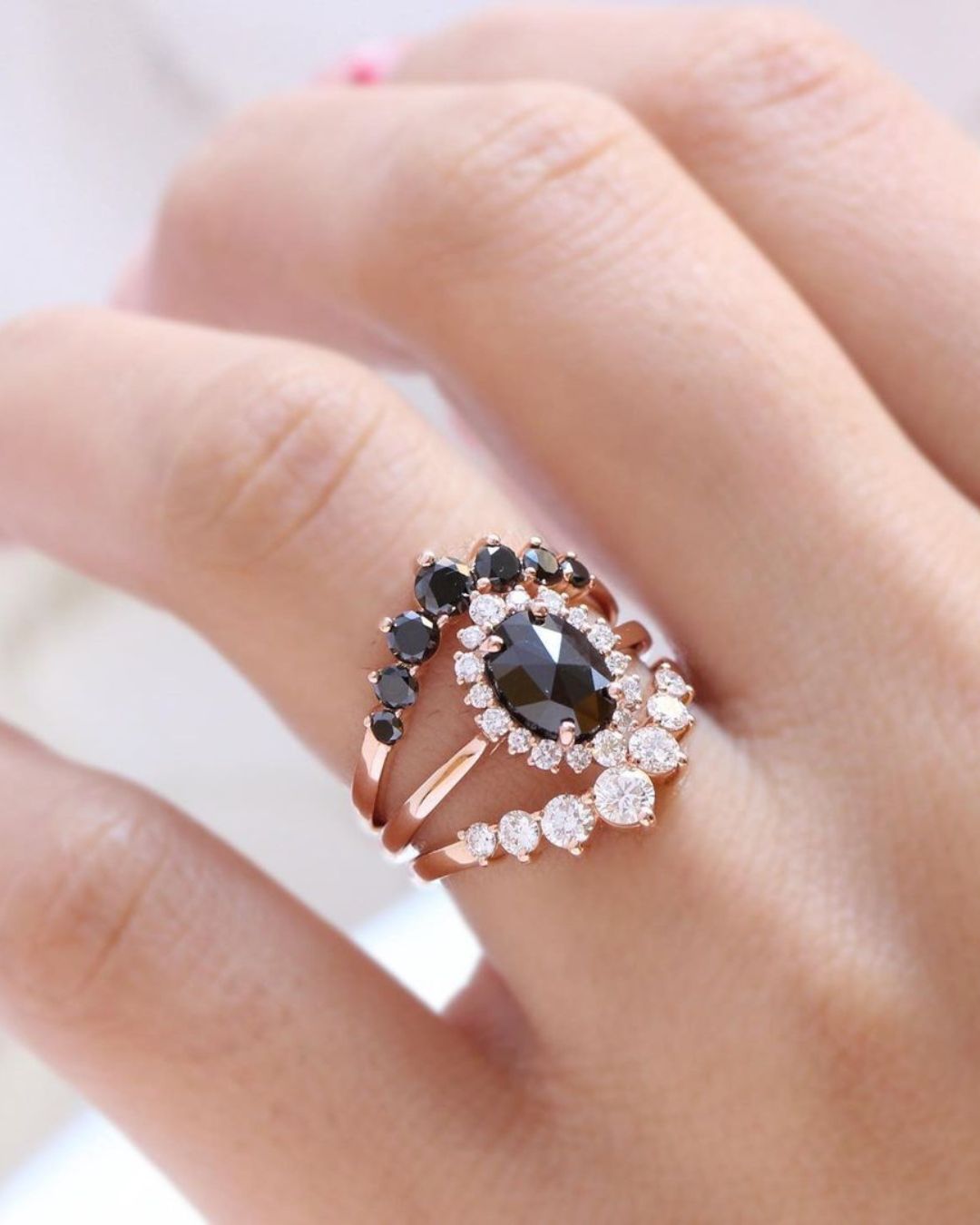 vintage engagement rings vintage black diamond rings