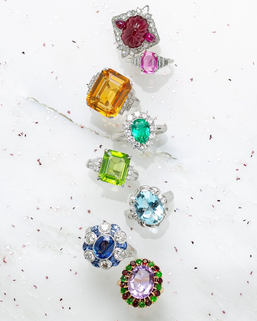 vintage engagement rings with gemstones