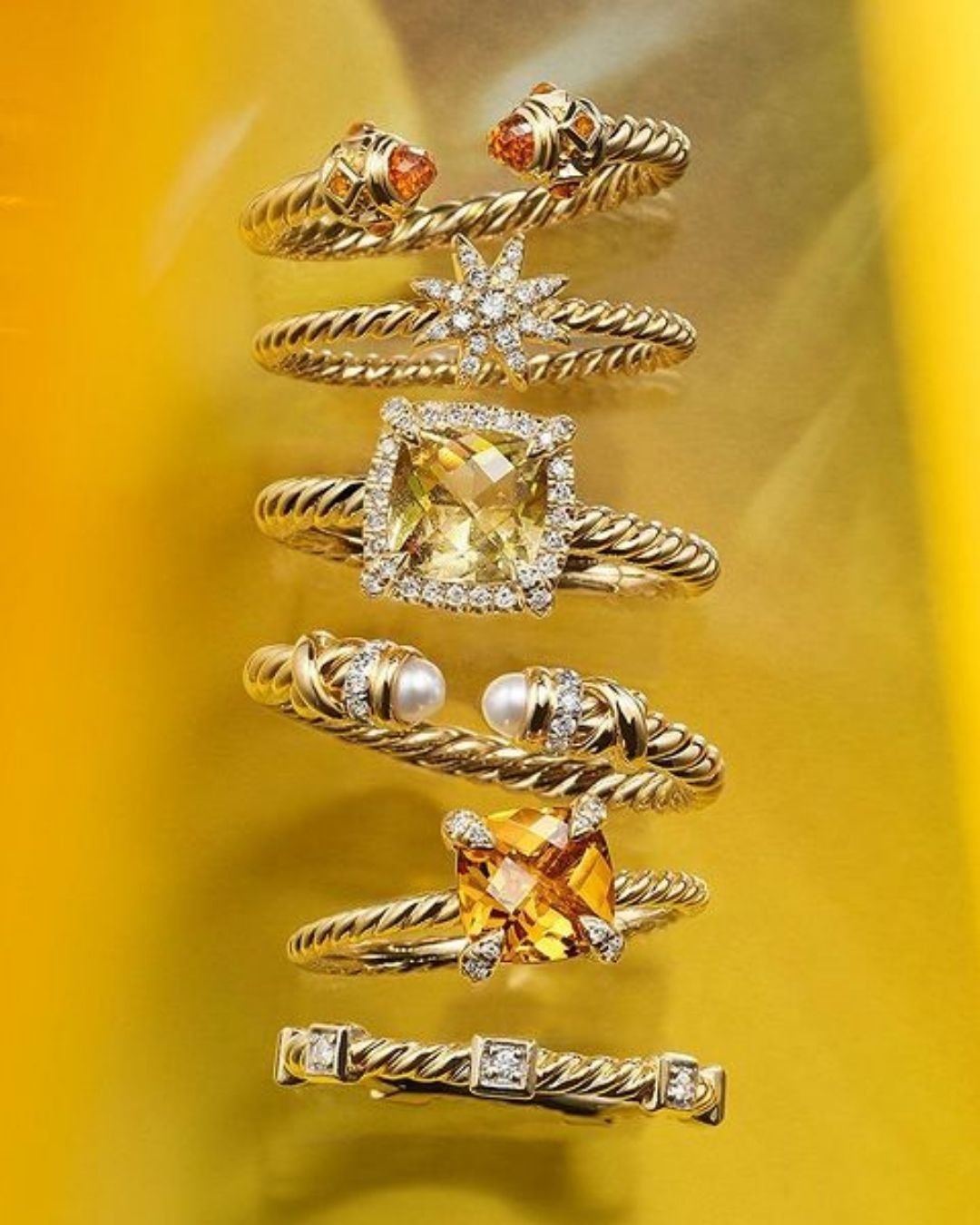 vintage engagement rings yellow and rose gold rings