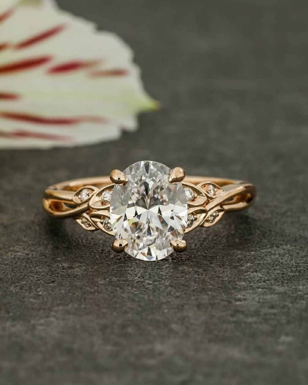 vintage engagement rings yellow and rose gold rings1