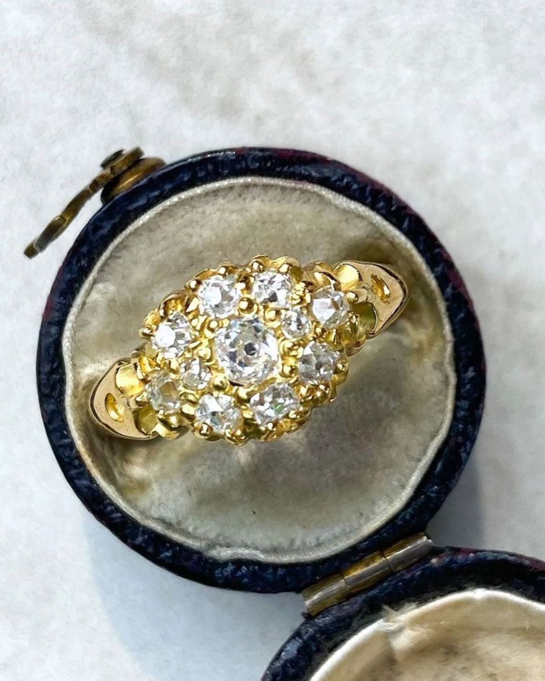 vintage engagement rings yellow rose gold rings