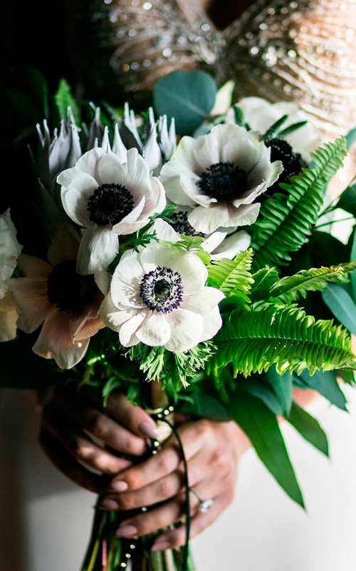 wedding floral greenery bouquet white