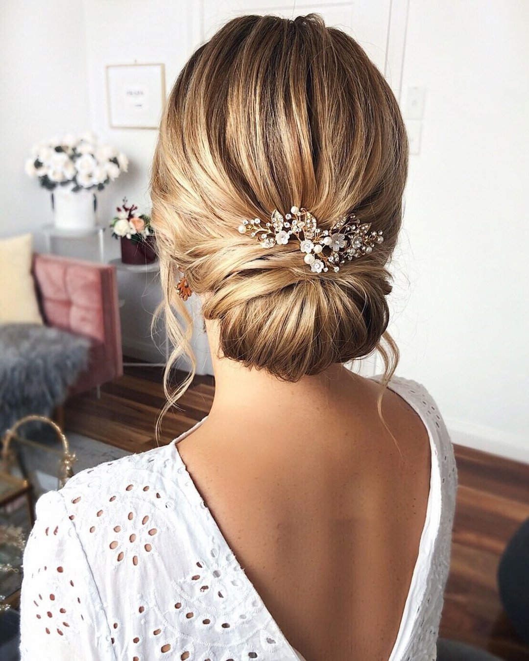 wedding hairstyles for thin hair chignon with hairpiece caraclyne.bridal