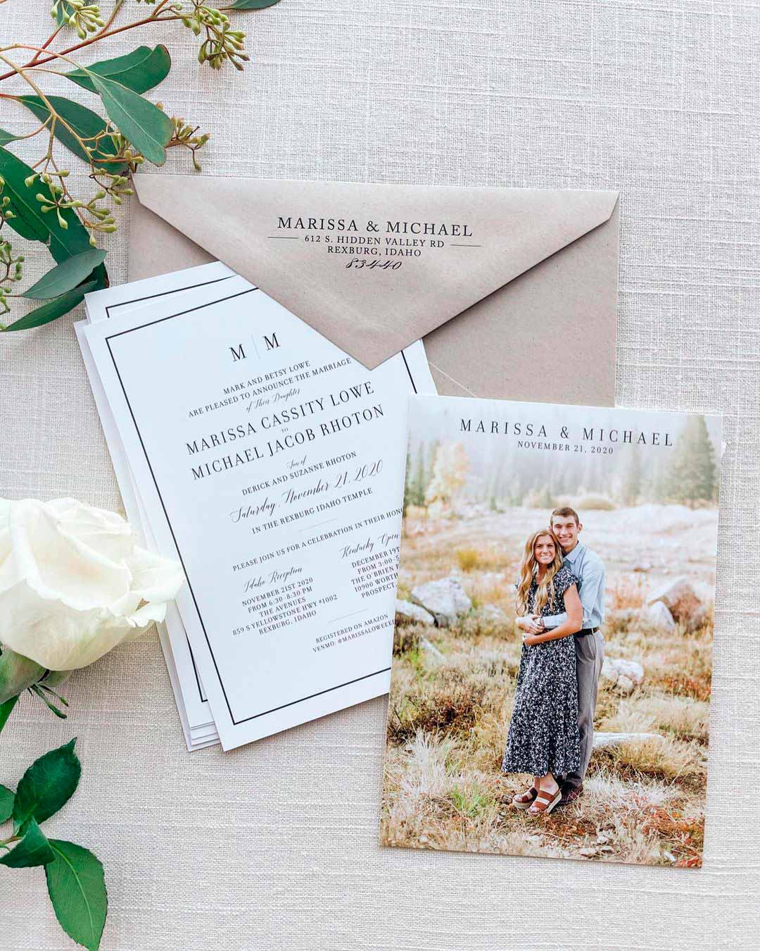 cheap wedding photo printed invitations