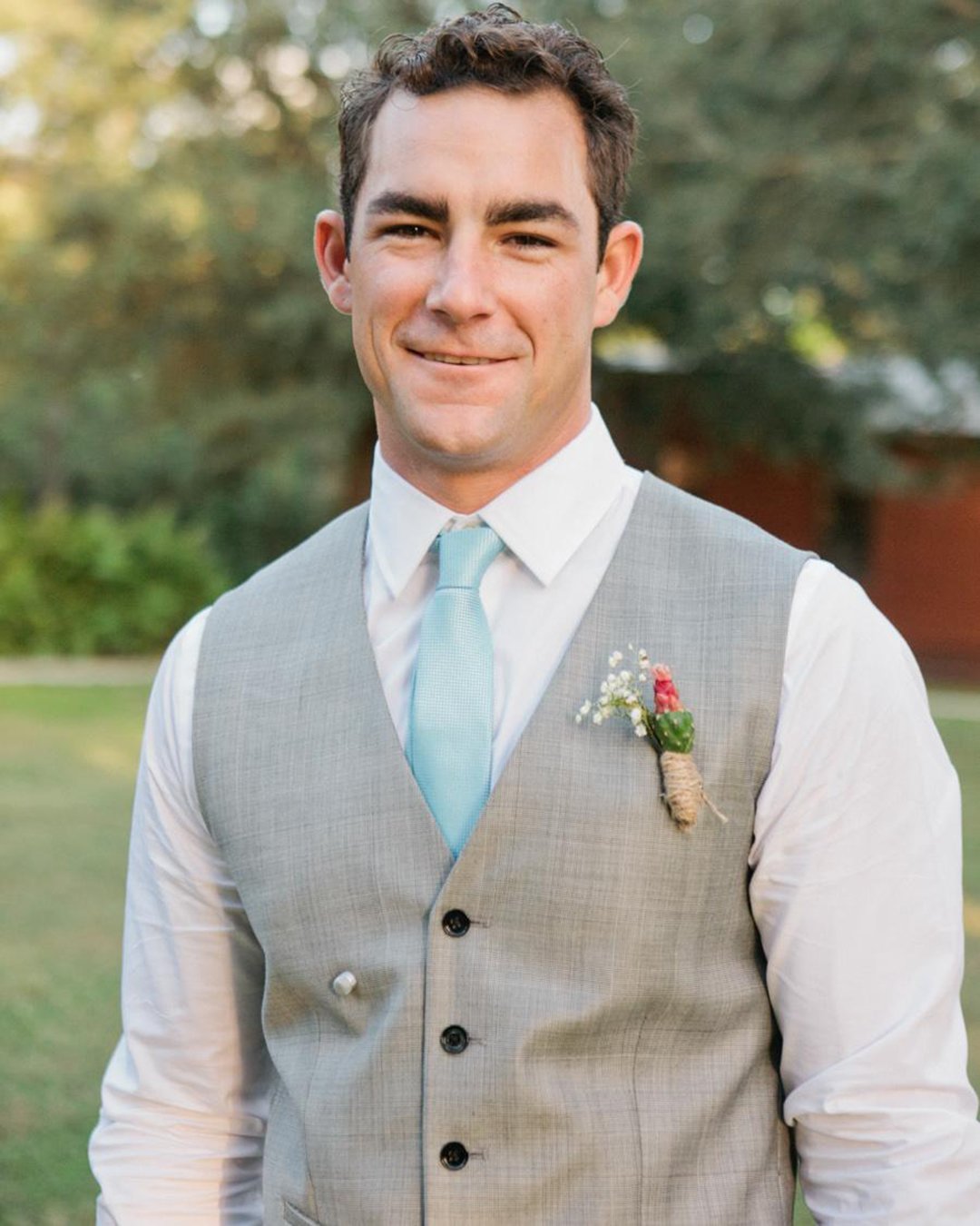 groomsmen attire with tie turquoise vest chelseyboatwright