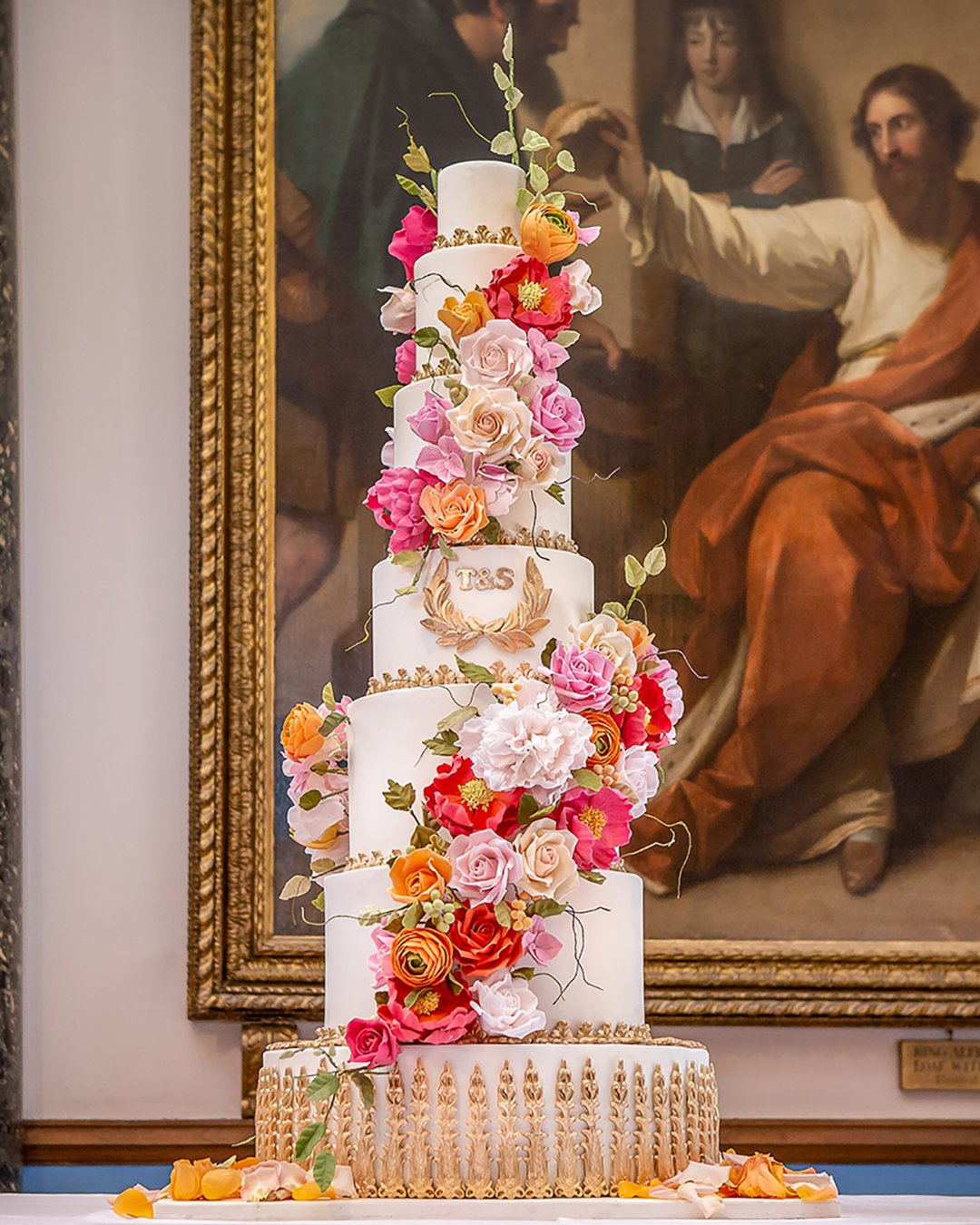 luxury wedding cakes chic floral wedding cake Elizabeth's Cake Emporium