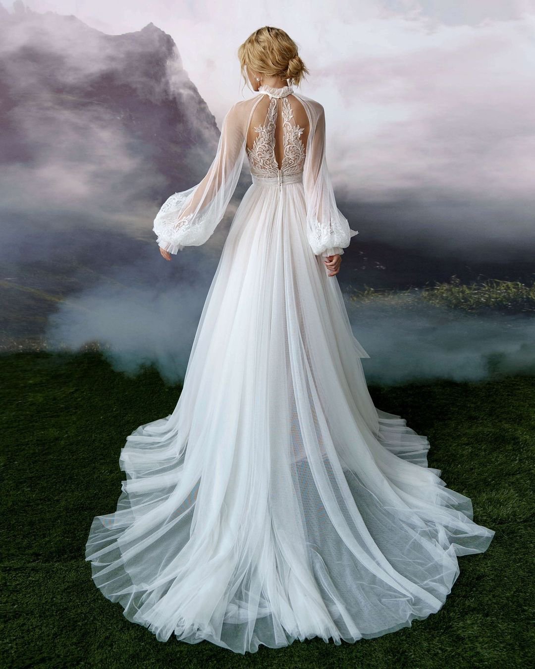 rustic wedding gown