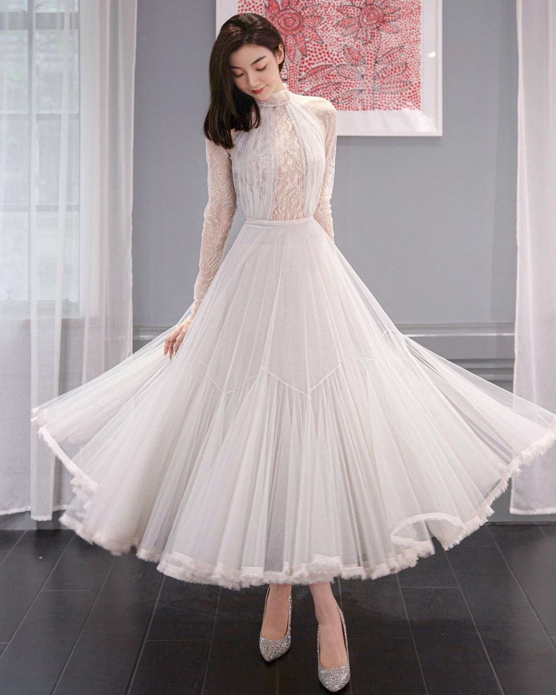 hottest wedding dresses with long sleeves tea length paolo_sebastian