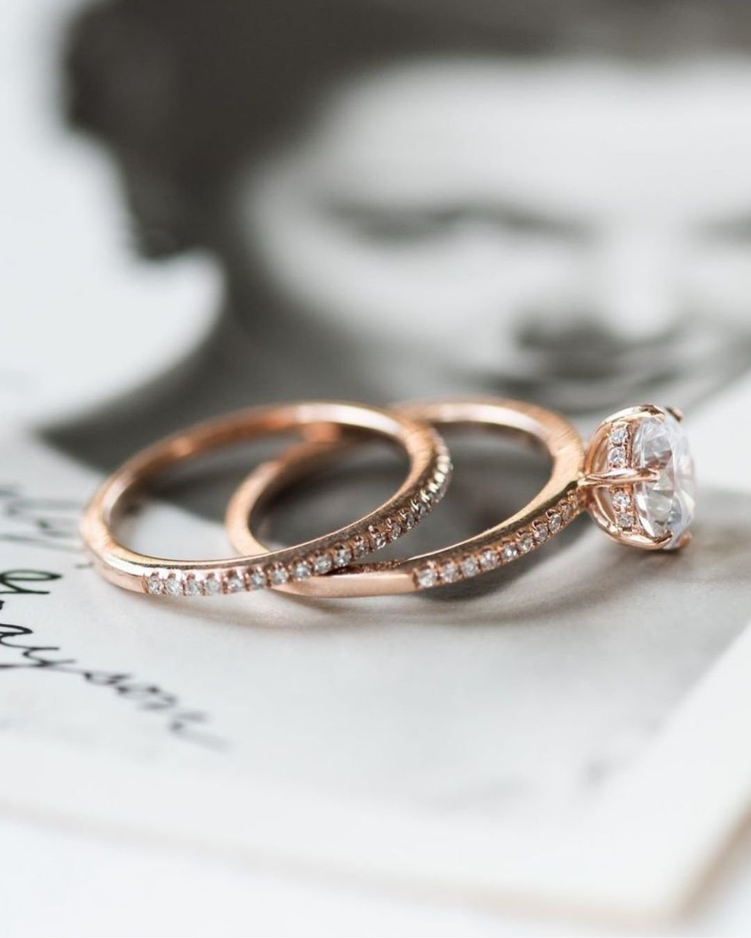 rose gold wedding rings vintage rings