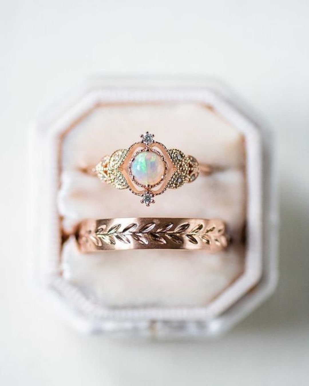 rose gold wedding rings vintage rings1