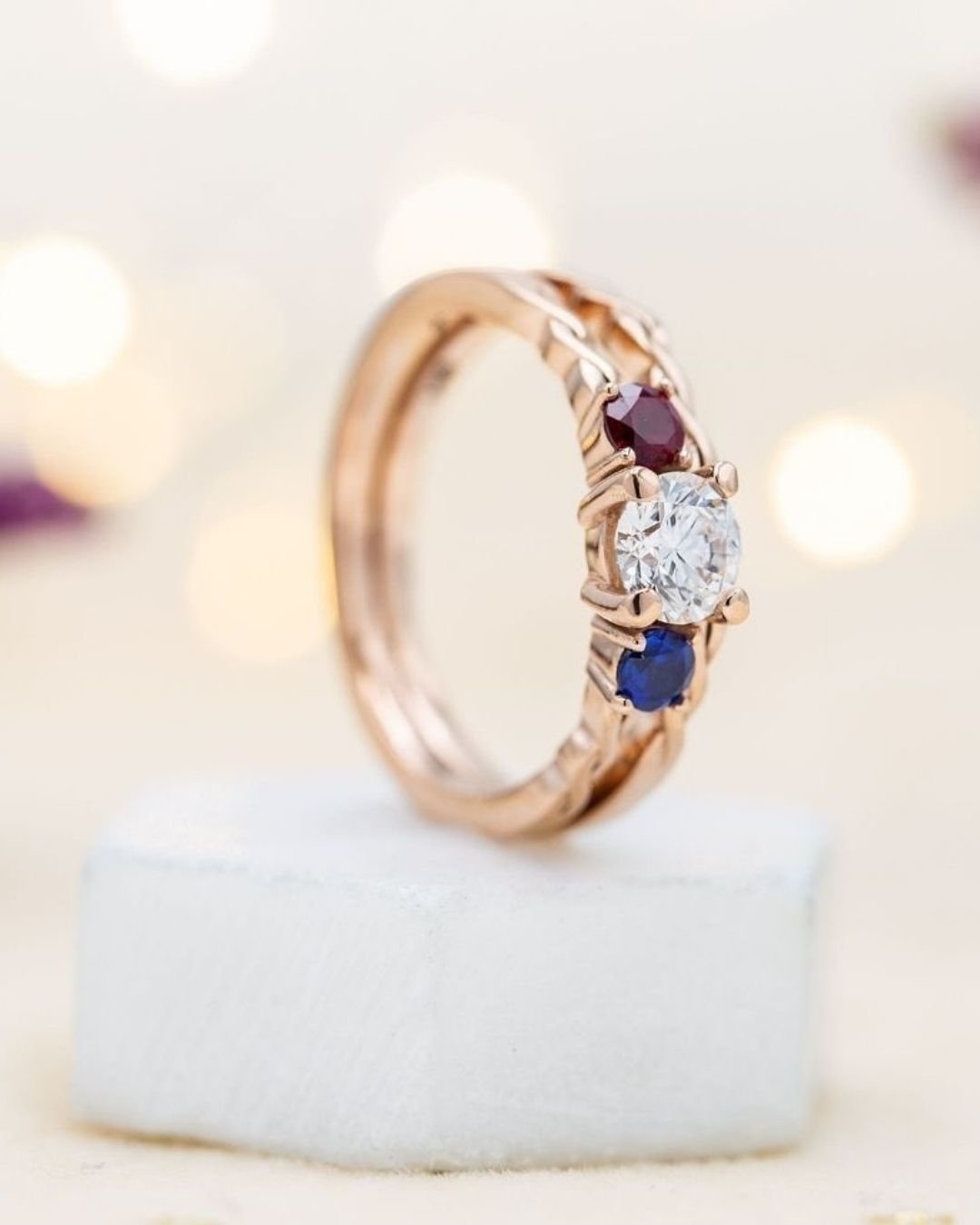 rose gold wedding rings with twisted bands1