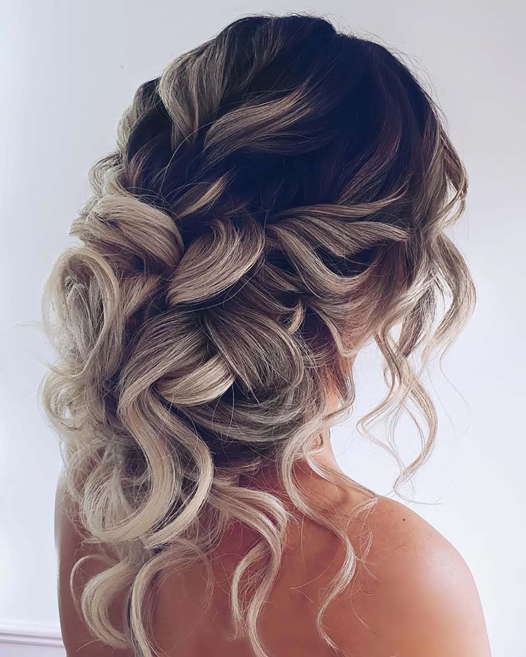 wedding hairstyles for oval face curly volume updo hairbyhannahtaylor