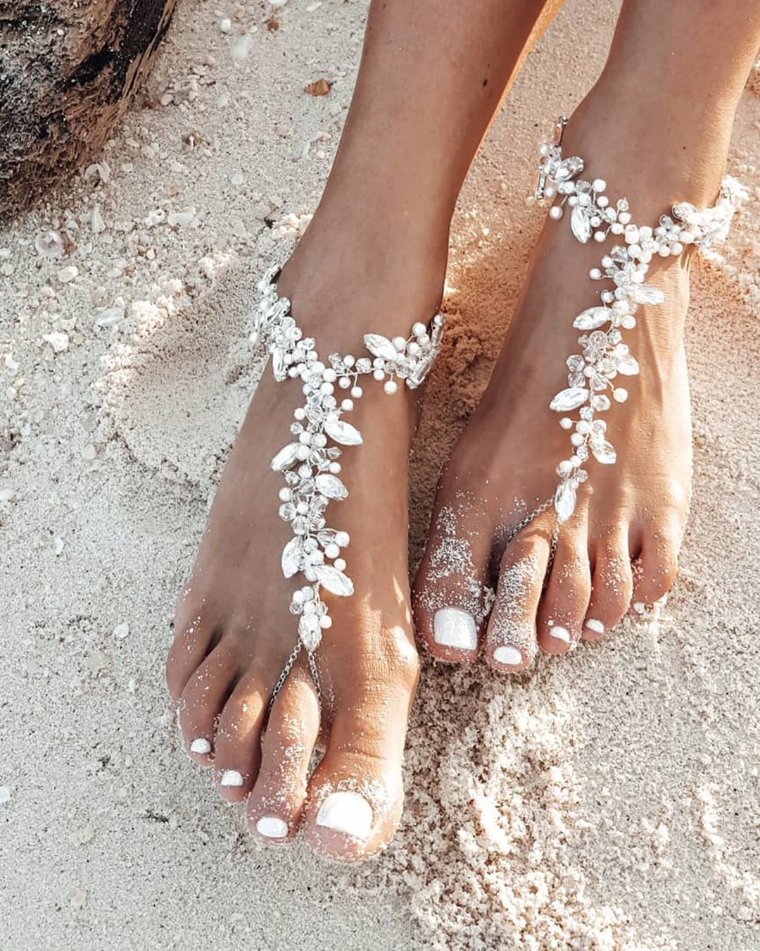 beach wedding shoes crystal stones be_nelipots