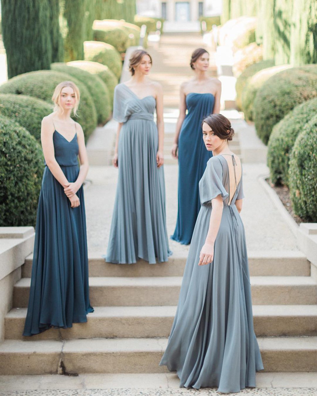 Slate Blue Bridesmaid Dresses