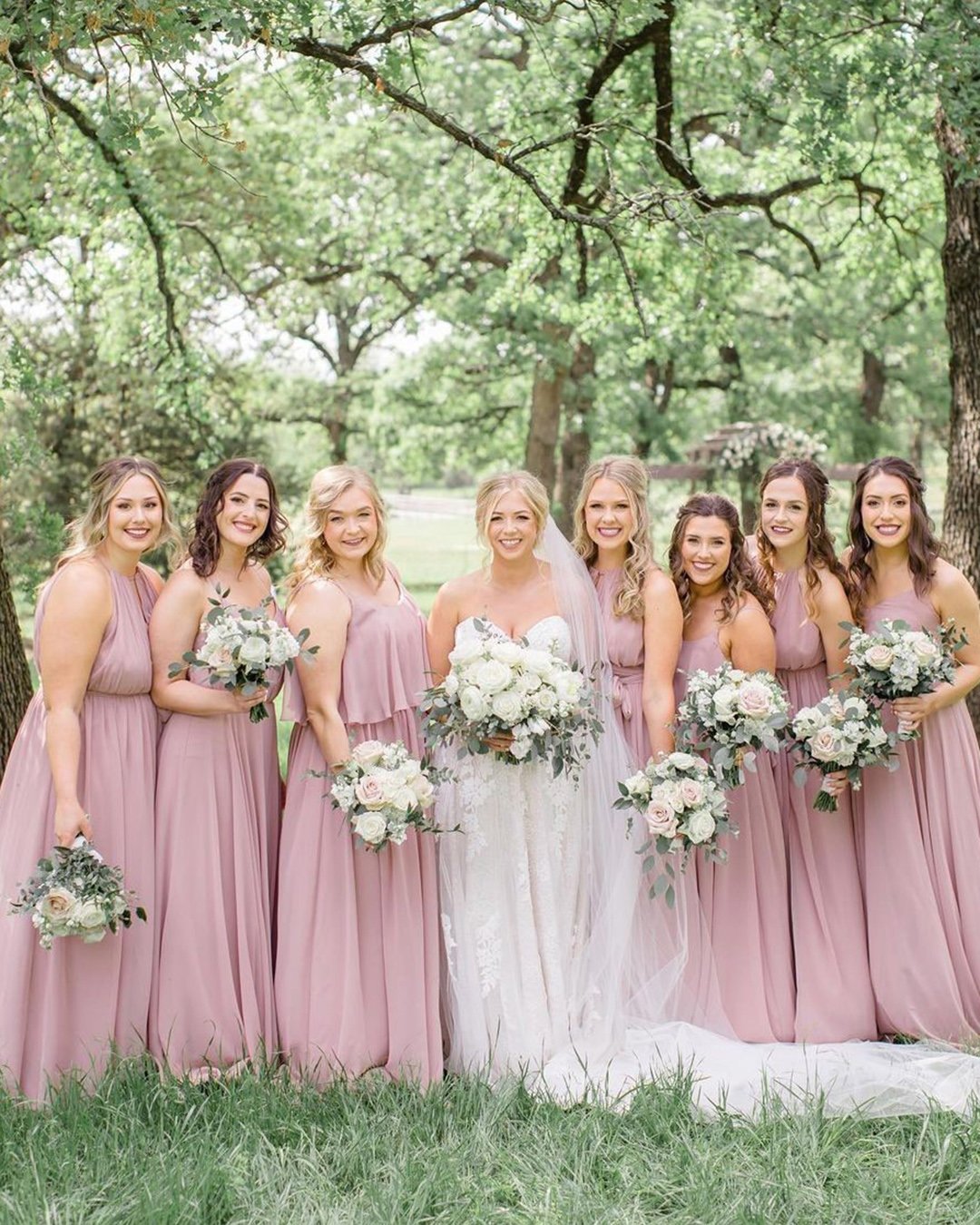 blush bridesmaid dresses long rustic dusty colored shoprevelry