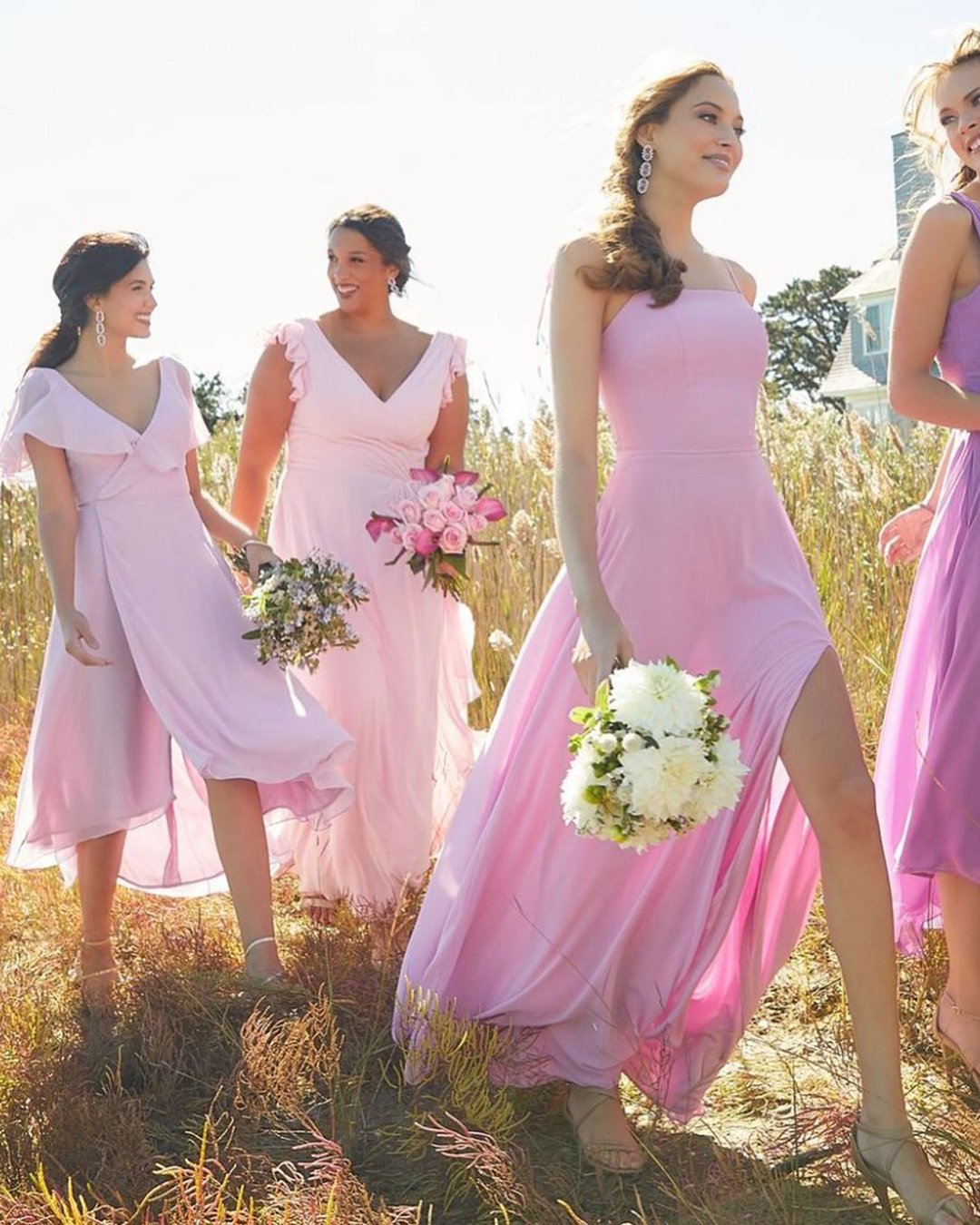blush bridesmaid dresses pink simple rustic morileeofficial