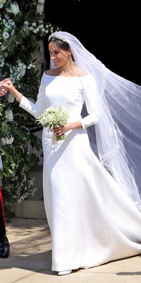 celebrity wedding dresses with long sleeves simple andrew matthews