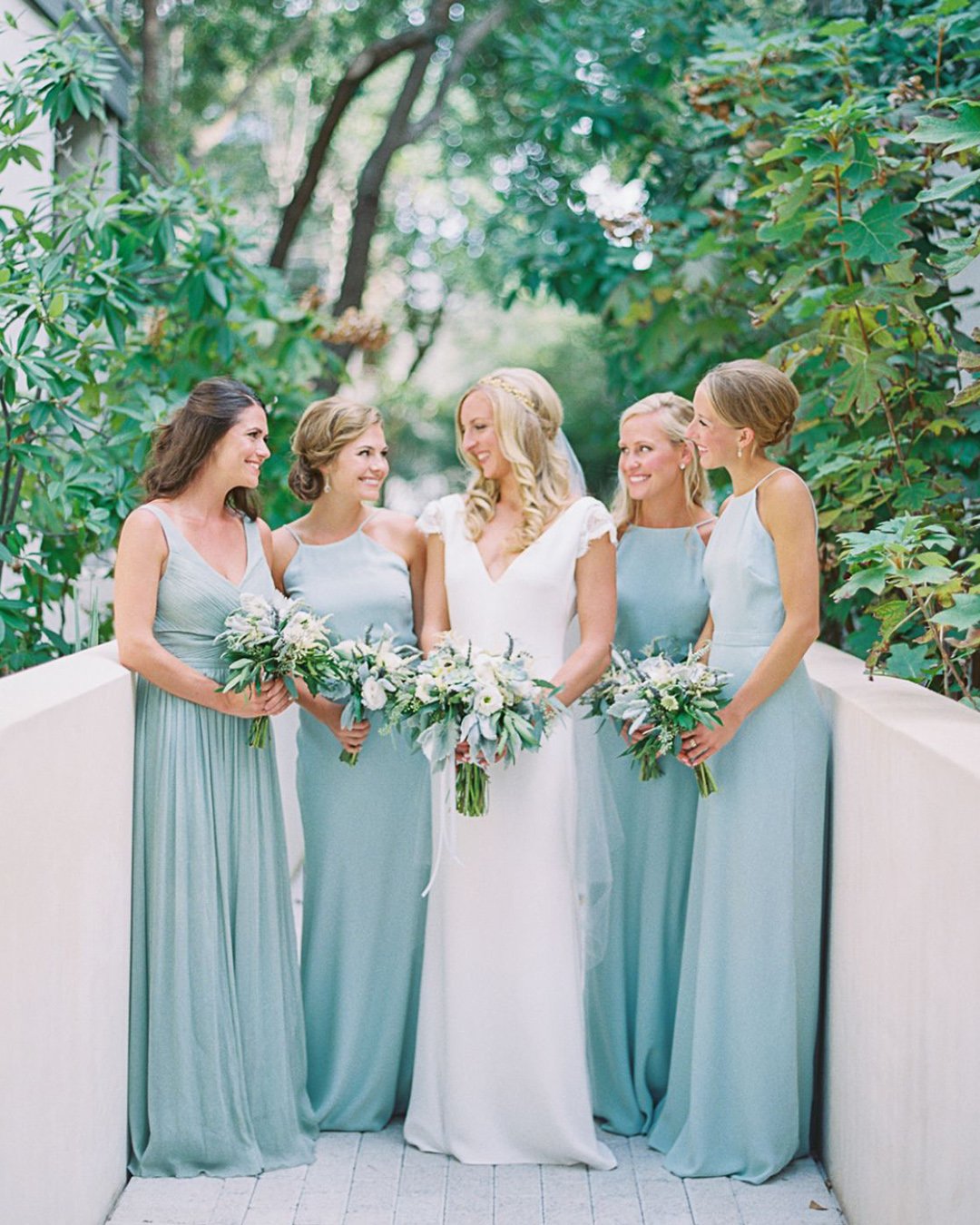 green bridesmaid dresses long simple mint jennifer blair photography