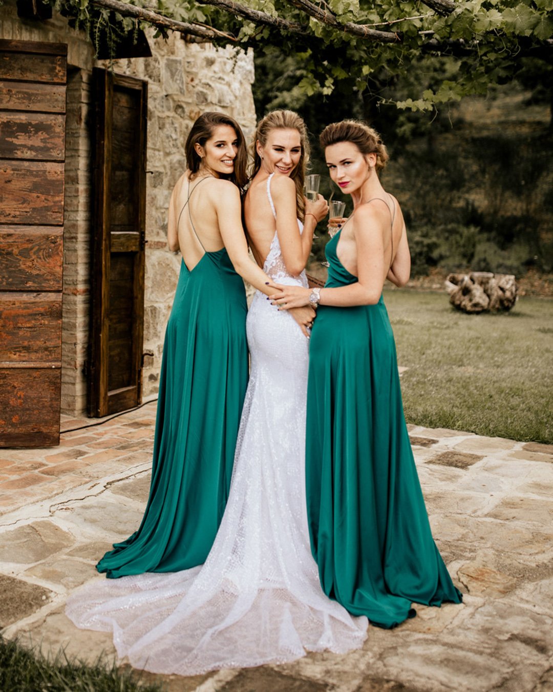 green bridesmaid dresses long with spaghetti straps chris and ruth