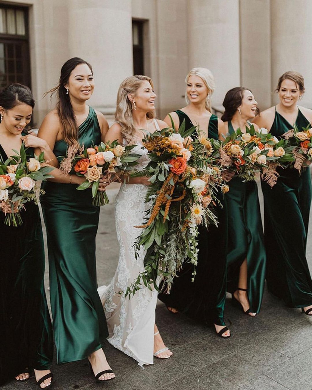 dark green wedding dress