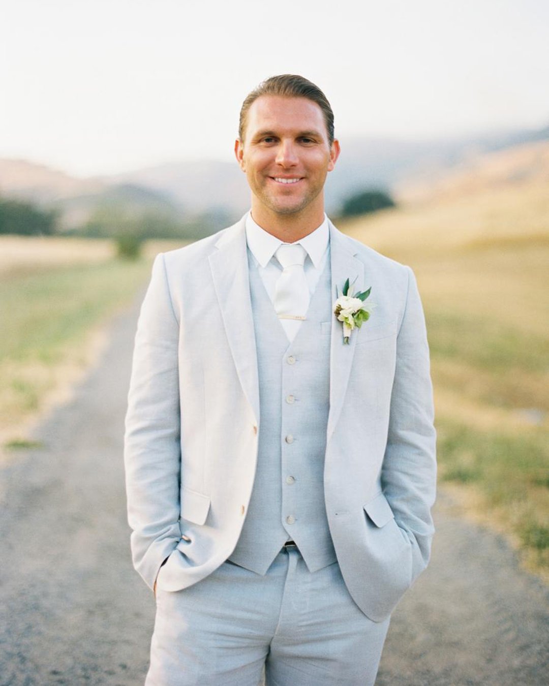 mens wedding attire vest light jacket rustic jen rodriguez