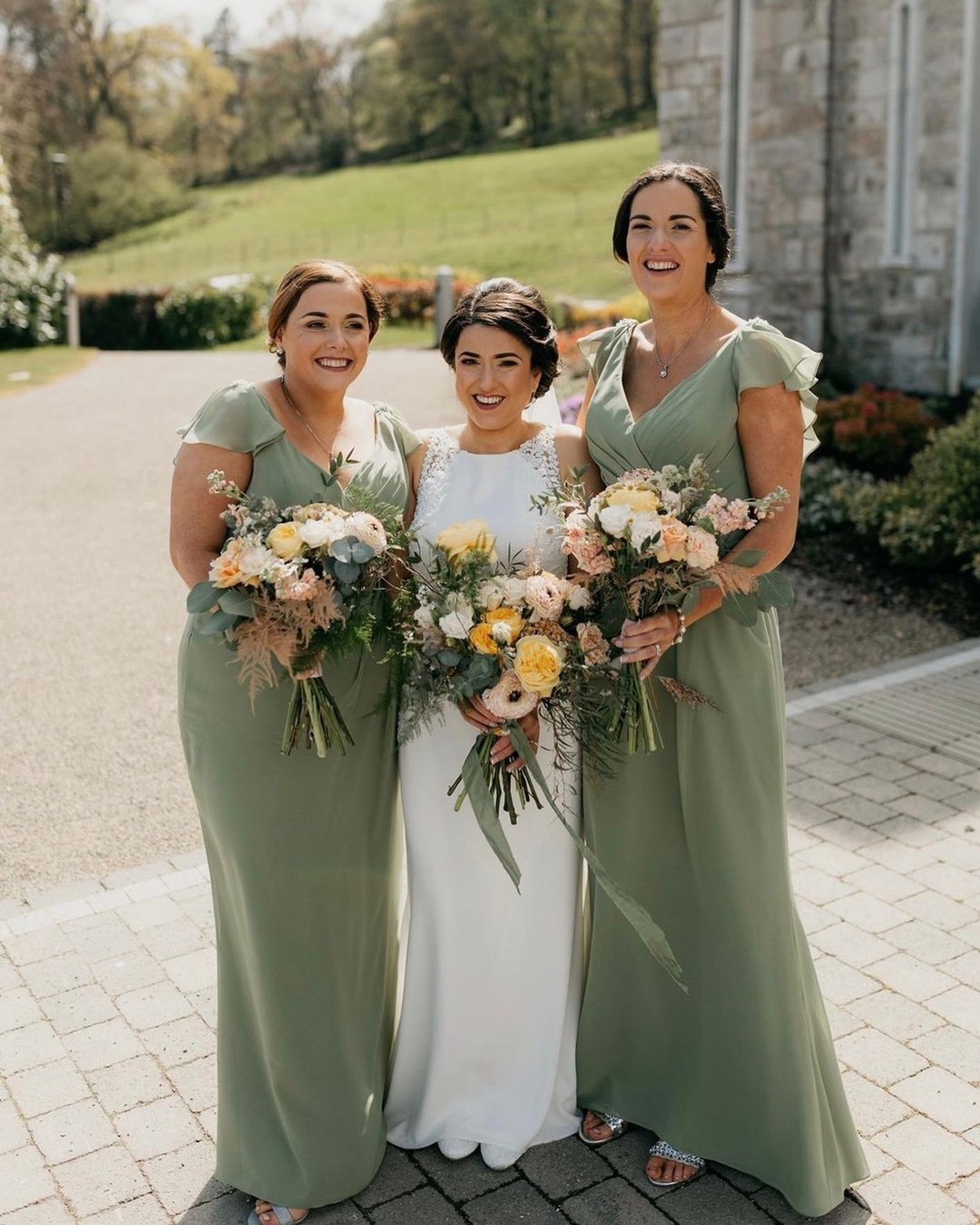 light green bridesmaid dresses