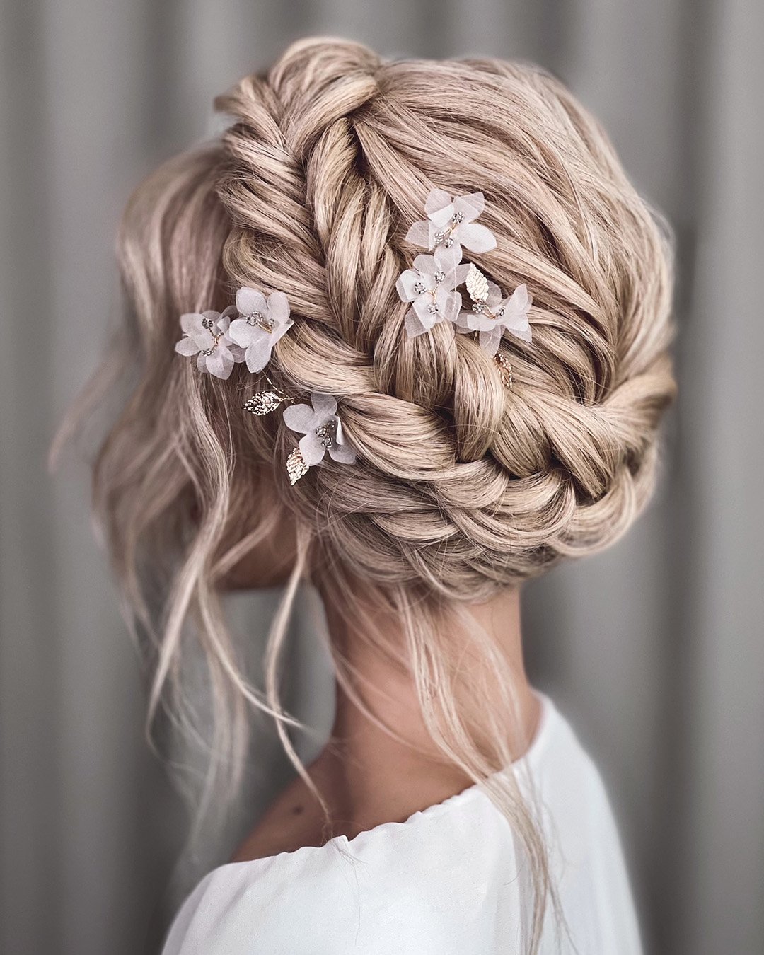 wedding hairstyles for thin hair braided crown kasia_fortuna