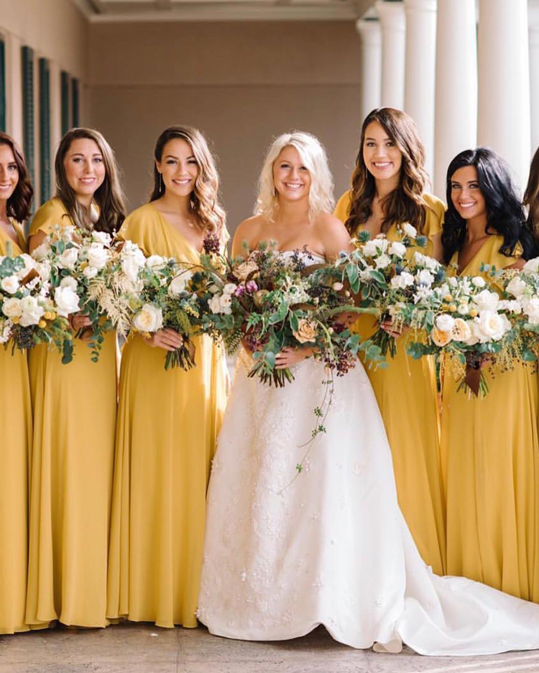 yellow bridesmaid dresses long simple rustic jennyyoonyc