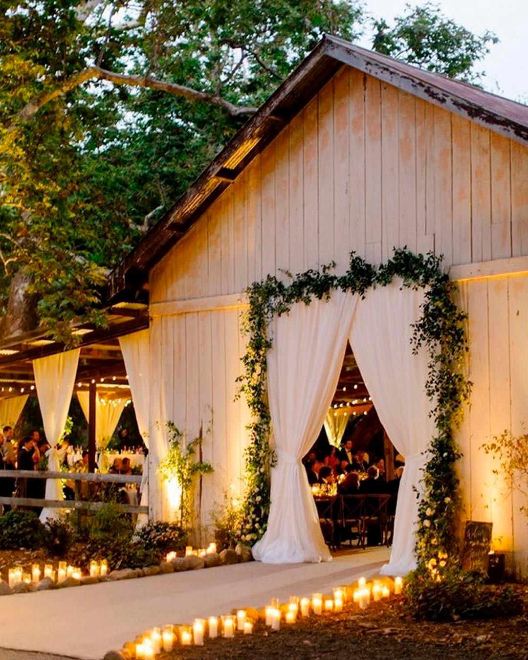 barn wedding venues bride ranchodospueblos candles outdoor