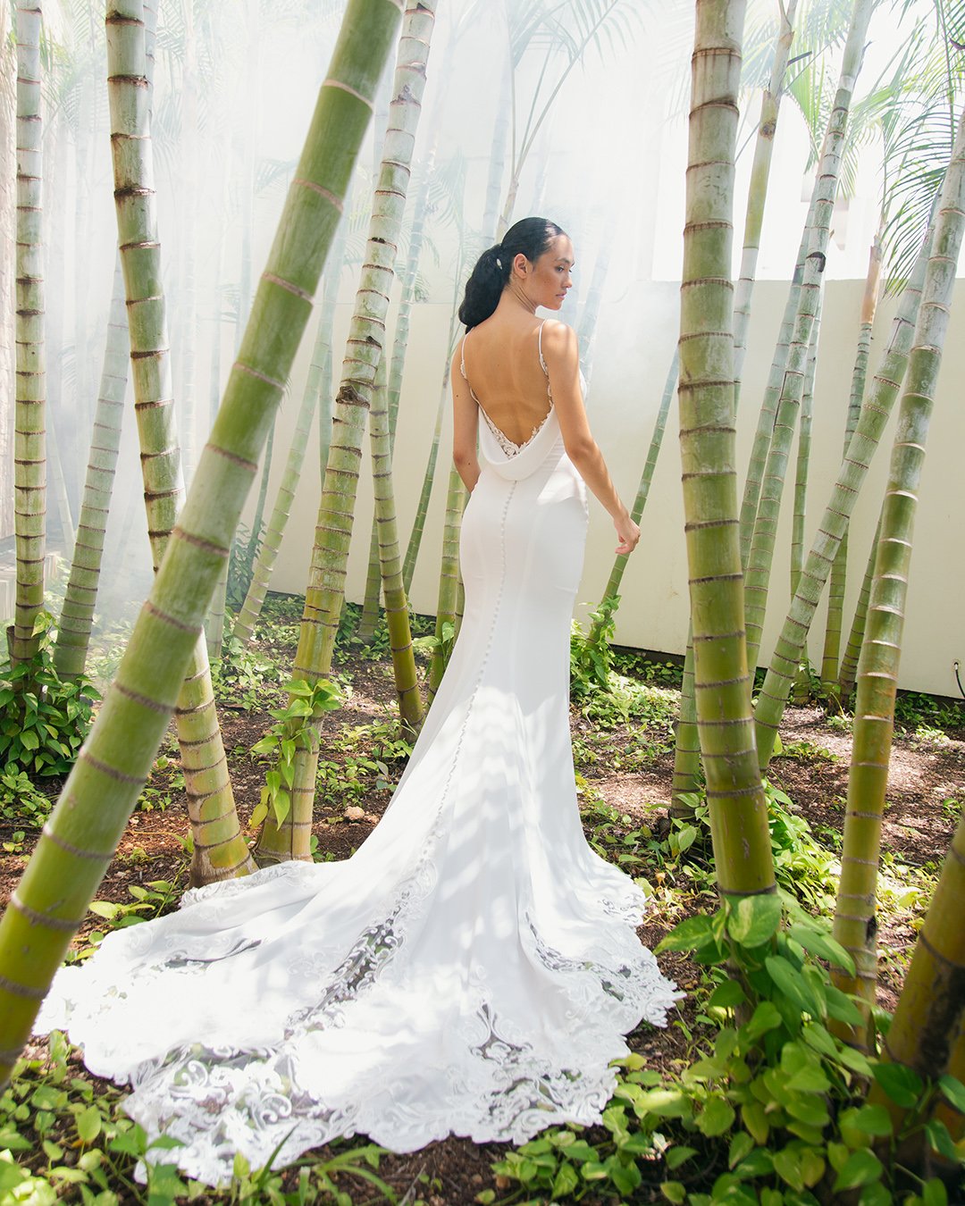 best wedding dresses fit and flare with spaghetti straps low back enoani