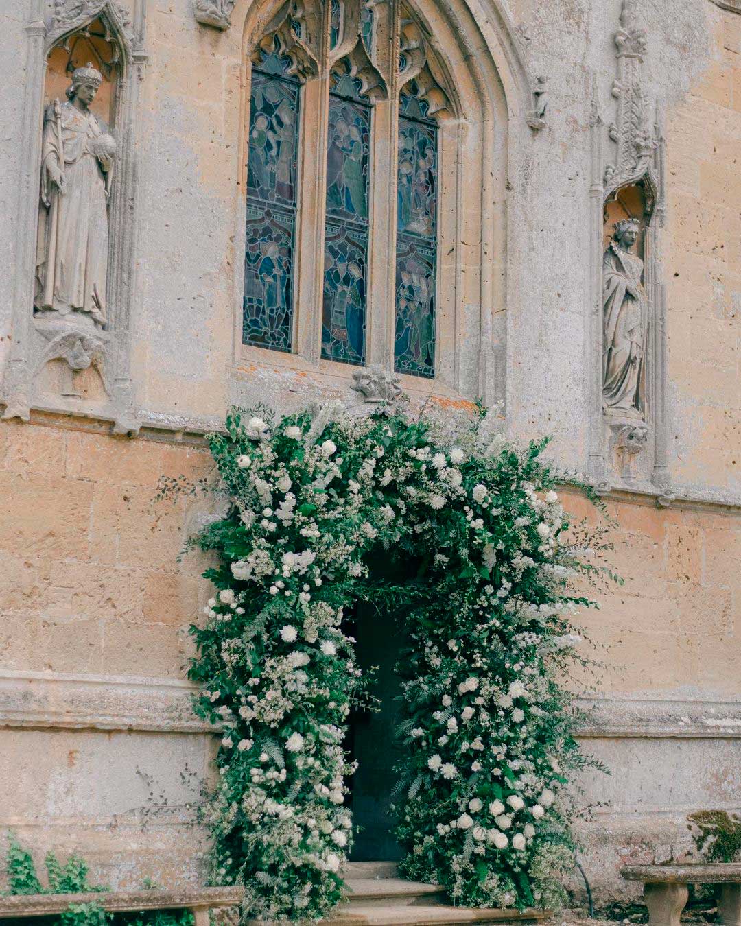 church wedding decorations flowers door