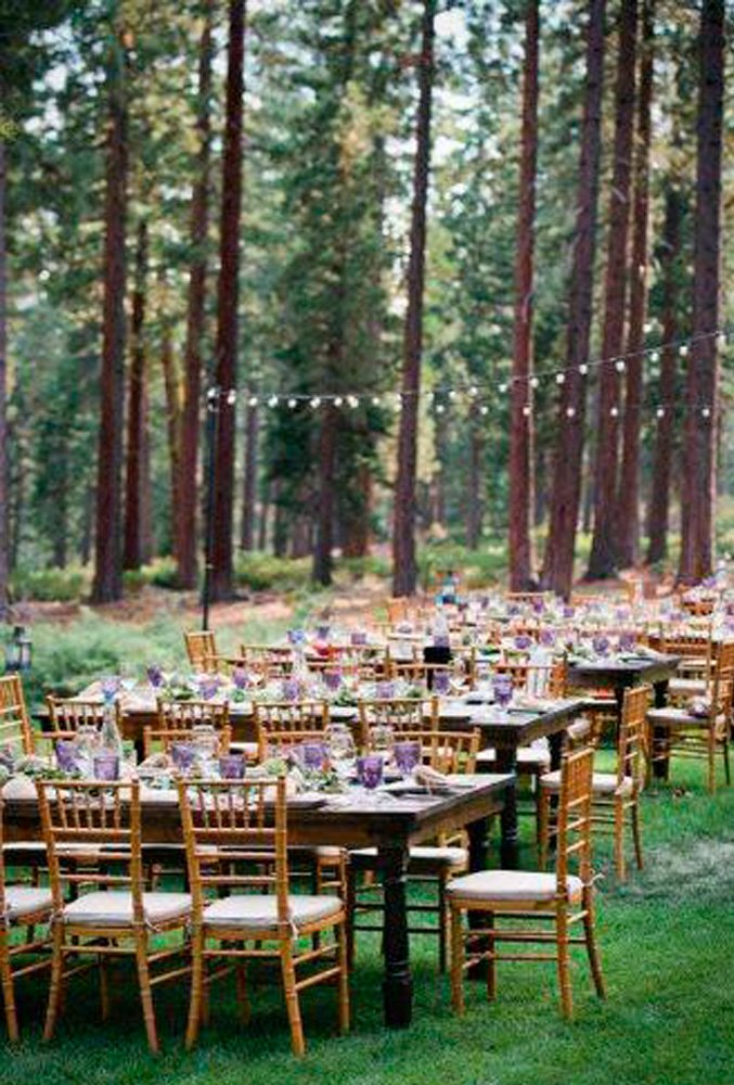 rustic wedding venues forest reception decor